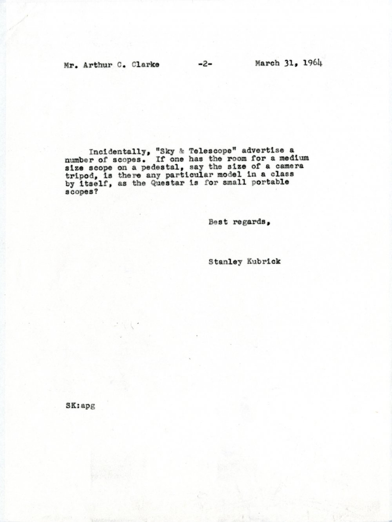 Illustration for article titled Así
empezó 2001: la carta de Kubrick a Arthur C. Clarke que desató la obra maestra
del director